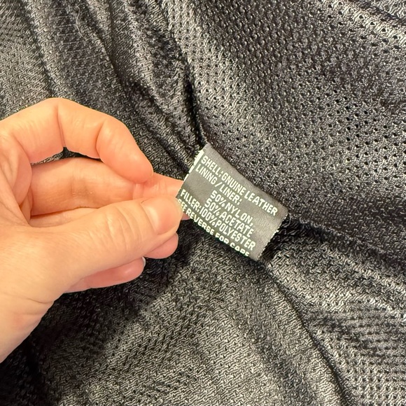 Vintage Genuine Leather Motorcycle Jacket Black Side Lace Biker - Picture 11 of 13